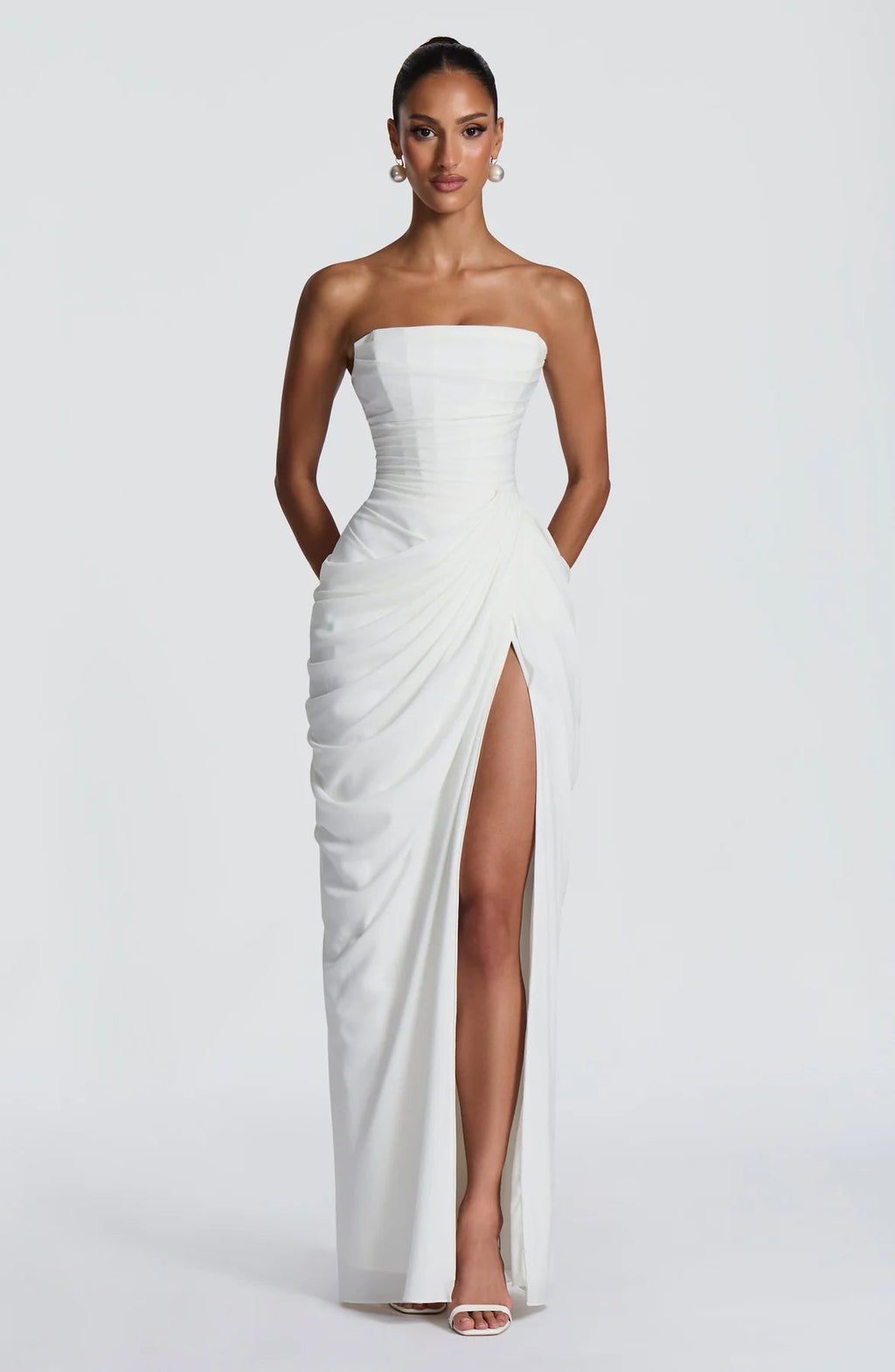 Amelia Ärmelloses Maxikleid mit Seitenschlitz