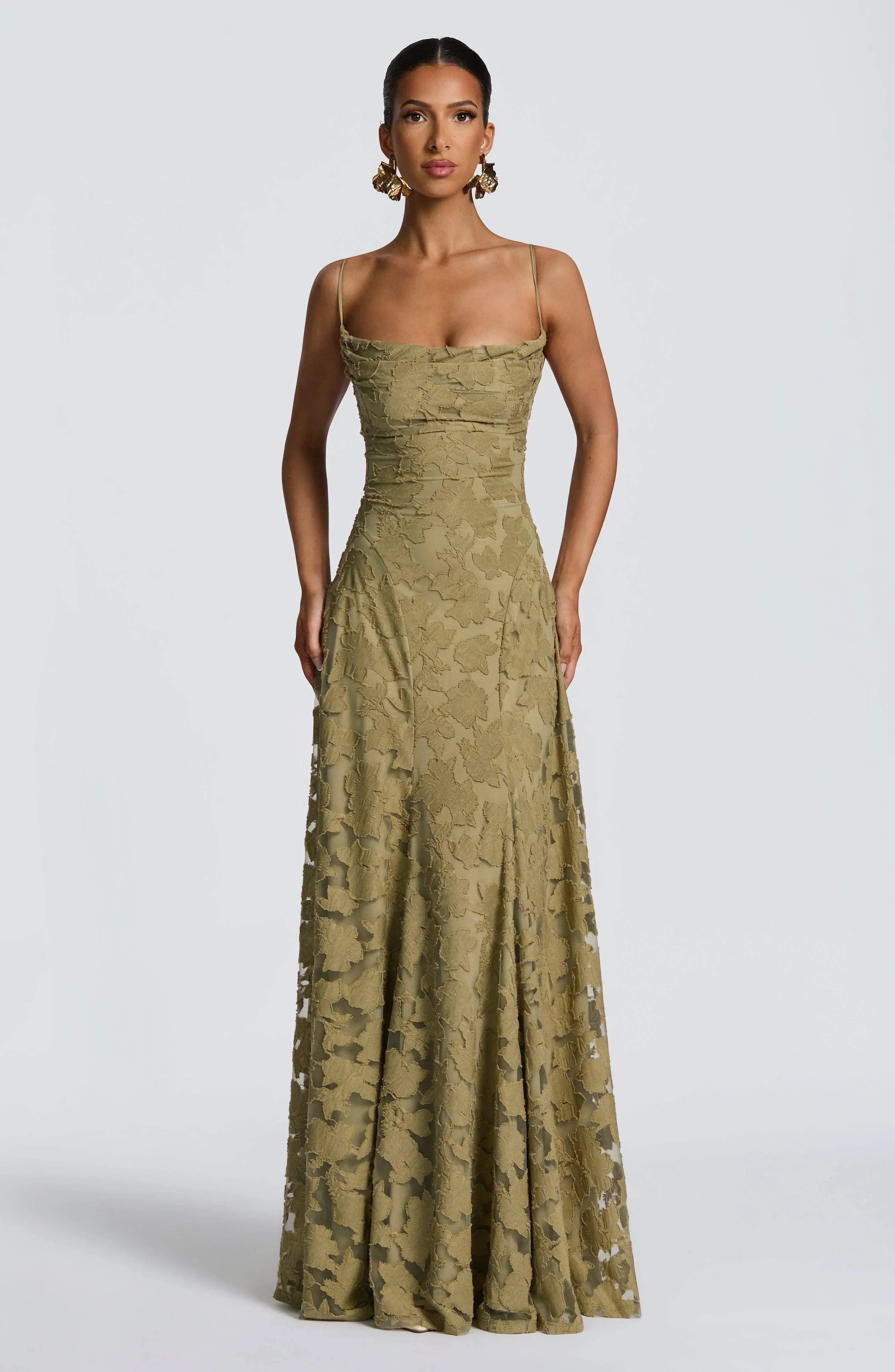 Damen Louise Maxikleid ohne Ärmel
